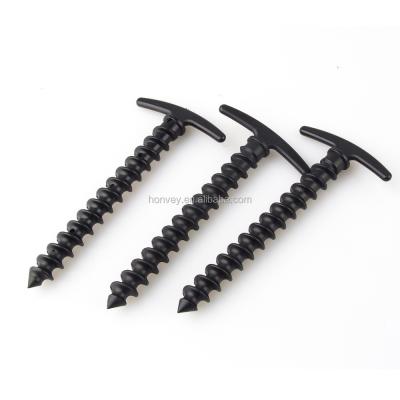 China 10pcs Alloy Screw Spiral Tent Peg Stakes Nail Outdoor Camping Tent Aluminum Plastic Travel for sale