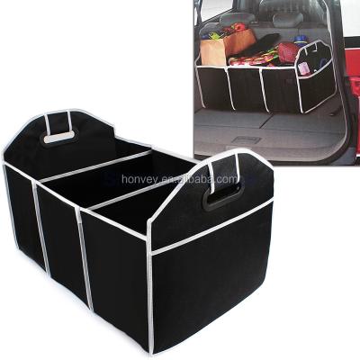 China Trunk Organizer New Car 3 Large Parts Toys Food Storage Container Organizer Trunk Bags Box Accessories Auto Interior Black for sale