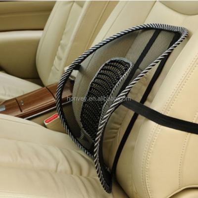 China Polyester Car Seat Chair Massage Back Mesh Ventilate Cushion Pad Black Lumbar Support for sale