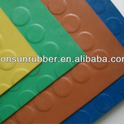 China Modern Rubber Floor Mats / 3mm To 6mm Stud Mats for sale