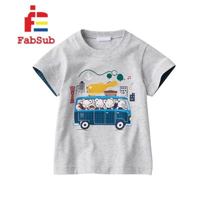 China Breathable Kid Clothes Wholesale 100% Cotton Short Sleeve Baby Boy T-shirt 2022 Boys T-shirt for sale