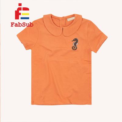 China 2022 New Arrival Breathable Cotton Soft Short Sleeve Round Neck Girls T-shirt Printing Customize Kid T-shirt for sale