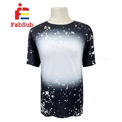 China Breathable Polyester High Quality T-shirt 190gsm T Shirts 190gsm Plain Short Sleeve Faux Bleach Sublimation Shirts for sale