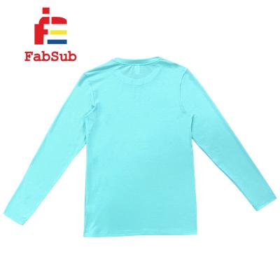 China Fabsub new design sublimation sleeve polyester breathable hot sale shirt unisex long unisex for sublimation shirt blanks for sale