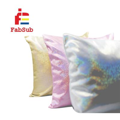 China Fabsub Viable Popular Custom Blank Glitter Square Cushion Cover Blanks Pillow Cases Printing Sublimation Pillow Case for sale