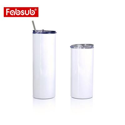 China Sustainable 16oz 20oz 30oz Double Wall Vacuum Tumbler With Straw Stainless Steel Skinny Tumbler Custom Printing Tumbler for sale