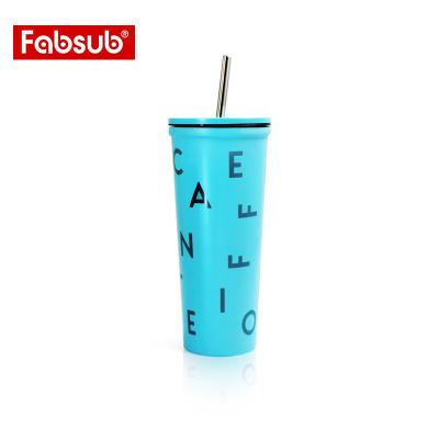 China Wholesale 600ml Viable New Arrival Stainless Steel Coffee Mugs Sublimation Tumbler With Lid And Straw for sale