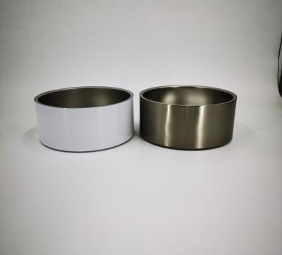 China New Arrival Sustainable Metal Insulated Stainless Steel Blanks Dog Water Food Bowl Double Wall Stainless Steel Sublimation Dog Bowls for sale