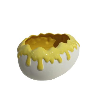 China Home Lighting Decoration Egg Shape Ceramic Pot for sale