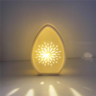 China Home Lighting Decoration Easter Egg Shape LED Custom Ceramic Light For Decoration for sale