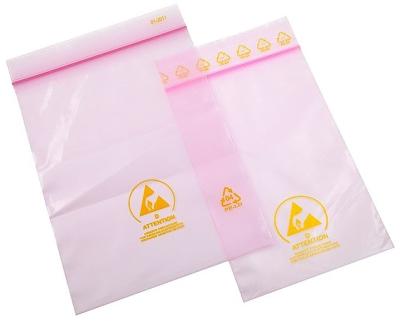 China Anti-Static ESD ANTI-STATIC PE Pink Bag Use In Cleaning Chamber Suitable For Different Electrical PCB Sizes Available for sale