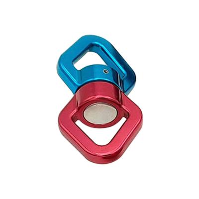 China Wholesale Heavy Industry Double Eye Camping Raising Aluminum Carabiner Staple Hooks Swivel Hooks for sale