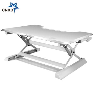 China Wholesale Eco-friendly Workstation Adjustable Sit Standing Up Desk Converter Desktop Computer for sale