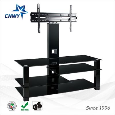 China Modern Adjustable Glass Tv Stand 32 To 65 Inch Vertically Glass Mount for sale