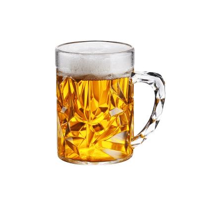 China Large Capacity Bar Heat-resistant and Cold-resistant Transparent Plastic Beer Mugs Sets Acrylic Beer Mugs with Handle for sale