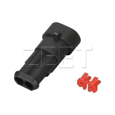 China Hot Sale TE 2 Pin Male Waterproof Electrical Car Connector 282104-1 for sale