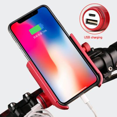 China Low MOQ USB Adjustable Bike Phone Charging Holder 360 Degree Rotation MTB Phone Support Bicycle Phone Holder For Cycling for sale