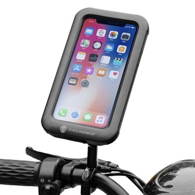 China 360 Rotation Adjustable Waterproof Bicycle Phone Bracket Bike Mobile Case Cycle Mobile Support For Cycling for sale