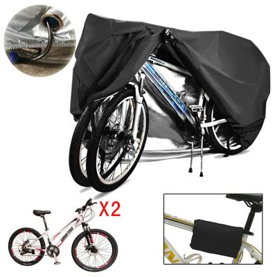 China High Quality Large Size Mountain Bikes Polyester MTB Waterproof Dustproof Double Bike Covers Bicycle Covers for sale