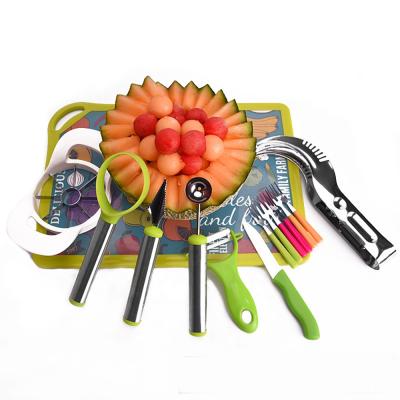 China 2021 New Arrival Sustainable Newcomer Kitchen Fruit Carving Knife Set Watermelon Digging Digging Home and Kitchen for sale