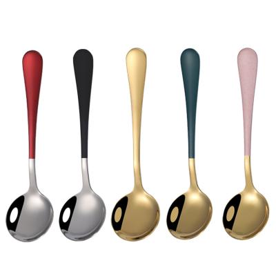 China New Arrival Viable New Arrival Hot Selling Amazon Kitchen Accessories Stainless Steel Home Hotel Thickened Dessert Spoon Tableware for sale