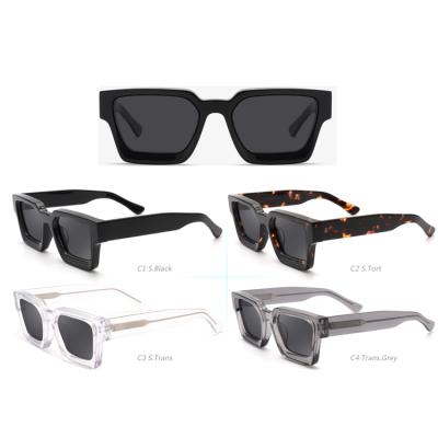 China Tac Polarized Lenses Sunglasses Women 2021 Vintage Square Sun Glasses Men Shades Acetate Frame for sale