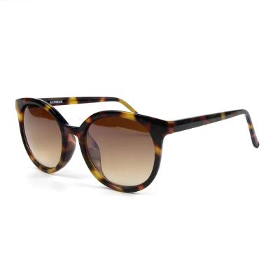 China New Retro UV400 European Oval Cat Eye Sunglasses Female Simple Oval Leopard Print Tortoiseshell Glass AC Frame Fashion CP Sunglasses for sale