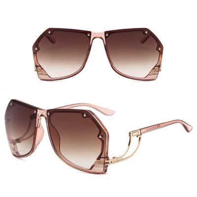 China Rimless 8 Colors Shape Luxury Lady Oversized Female Rimless Sunglass Vintage Brand Designer Couples Models Sunglasses River for sale