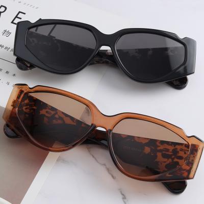 China Cat Eye Glasses Shades 2021 Sun Shade Women's Retro Fun Shaped Uv400 Polygon Women Dropshipping Brand Online Wholesale Sunglasses for sale