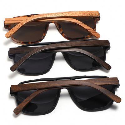 China Sunglasses Famous Brands Uomo Sunglass Double Bridge Wooden Deck Fashion Natural Custom Men's Designer Materials Glasses for sale