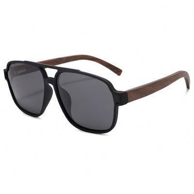 China 2021 Famous Brands Natural Korean Fashion Designer Men Wood Fiber Materials Blue Light Weight Sunglasses Lunette for sale