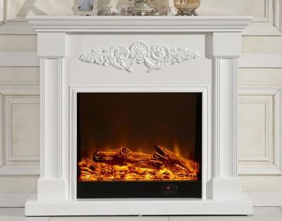 China Energy Saving Solid Wood Fireplaces Freestanding Oak Led Electric Fireplace for sale