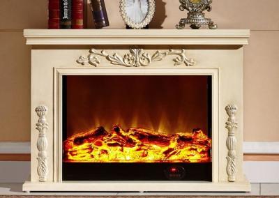 China Customized Resin Antique Decorative Fireplace With Deco Flame for sale