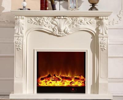 China European 1.2m Imitation Marble Fireplace Free Standing Electric Fireplaces for sale