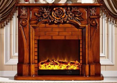 China Freestanding House Furniture Solid Wood Fireplaces European Style for sale