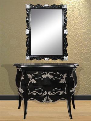 China White French Makeup Console Table With Mirror By Wooden Vintage Material for sale