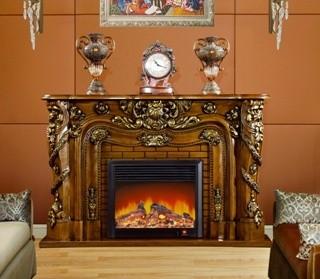 China Hotel / Club Classical Decorative Electric Fireplace Heater Remote Control for sale