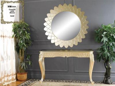 China Polyresin Console Table With Mirror , Home Decoration Mirrored Console Table for sale