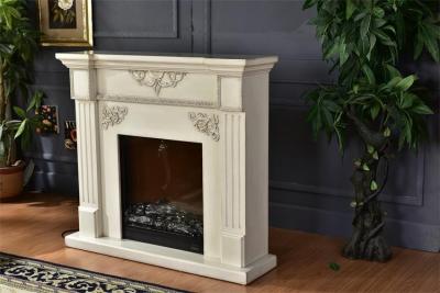 China European Style Remote Control Antique Decorative Fireplace With Wooden Mantel for sale