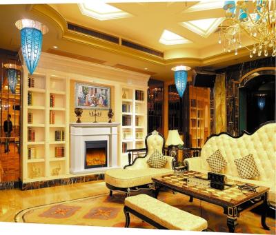 China Villa Luxury Decor Remote Control Modern Electric Fireplace Heater  Adjustive Flame for sale