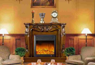 China Manual / Remote Control Artificial Fake Flame European Electric Fireplace With Mantel for sale