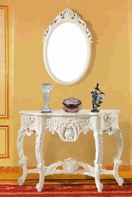 China Living Room Furniture Wood Dressing Table And Mirror European Antique for sale