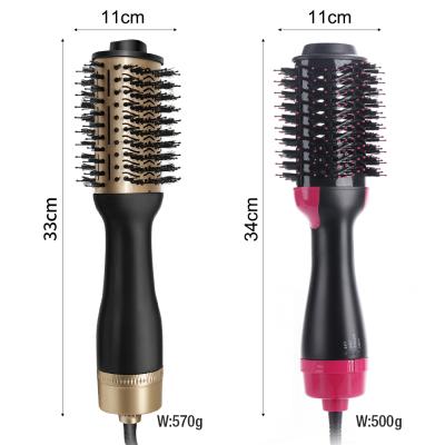 China 1200W Hair Styler Power 3-in-1 Hair Brush Straightener Ionic Drier Curler for sale