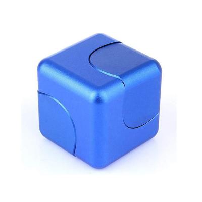 China Intelligent Relax Spring Wristband Toy Spinner Cube Aluminum Alloy Colorful Finger Square Gyro for sale