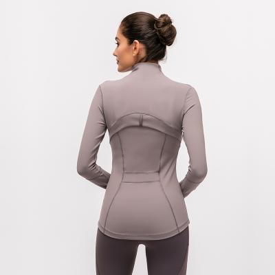 China Breathable Custom Women Yoga Zipper Jacket Fitness Apparel Yoga Jackets And Coats Outdoor Wear Work Out Women Zipper Fitness Jacket for sale