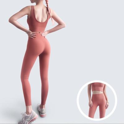 China Wholesale High Quality Nylon Breathable Npandex High Waist Breathable Fitness Gaiters Yoga Naked Pants For Women for sale