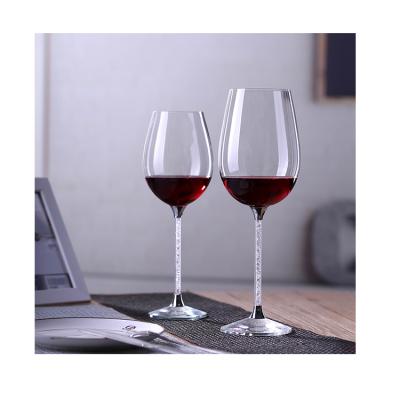 China Modern Handmade Crystal Wine Cup Handmade Glass Wine Glasses With Customized Logo for sale