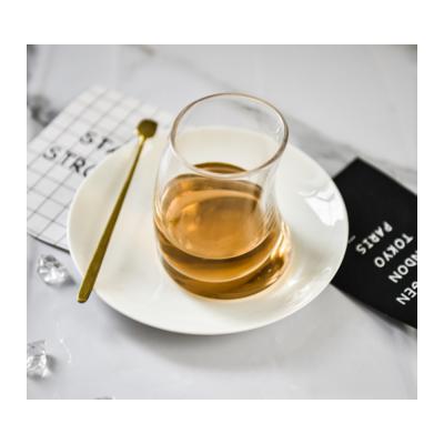 China Modern Creative Horn Shape Beef Design Thick Bottom Whiskey Shot Cup for sale