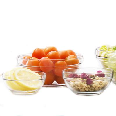 China Large Sustainable Glass Salad Bowl Clear Glass Fruit And Trifle Bowl With High Quality for sale