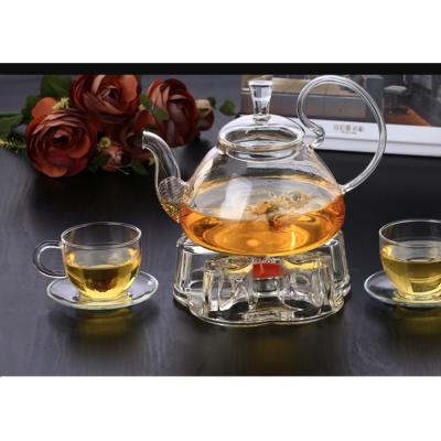 China Wholesale 220ml Eco-friendly Transparent Teapot Heat Resistant Glass Teapot Sustainable for sale